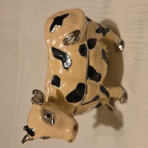 Charming Cow Figurine - Black and Cream